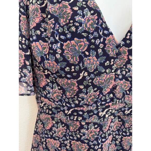 MADEWELL Orchard Flutter Sleeve Mini Dress Fan Floral Mix Size 8 Bohemian EUC - Picture 3 of 9
